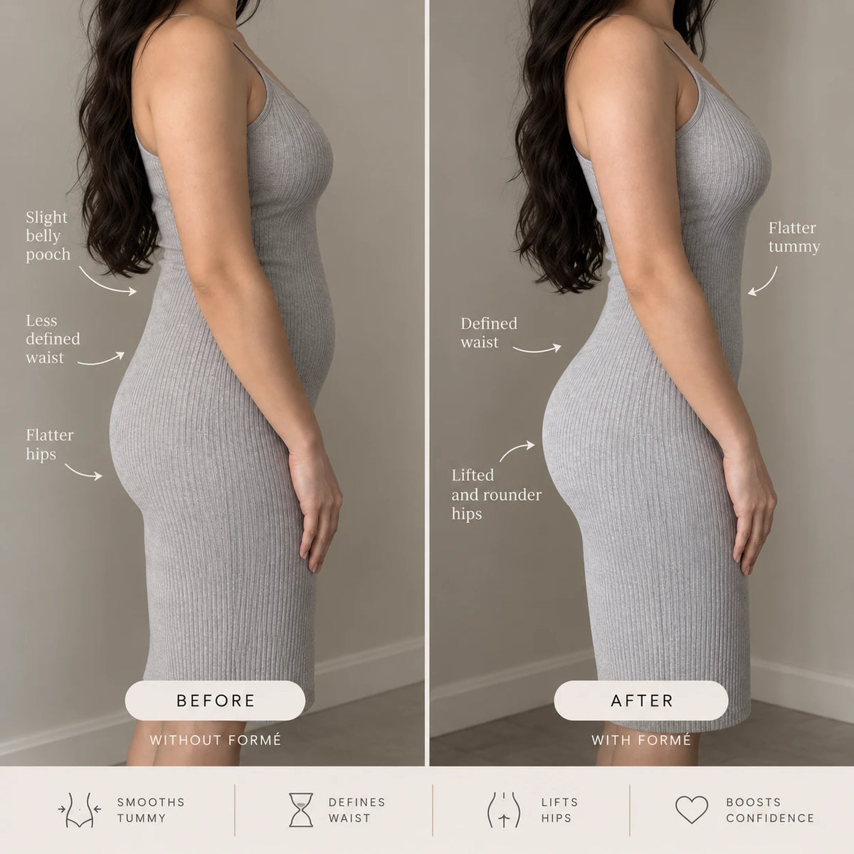 Smooth under fitted clothing
